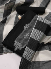 Neck Embroidered Cotton Unstitched Suit Piece With Dupatta